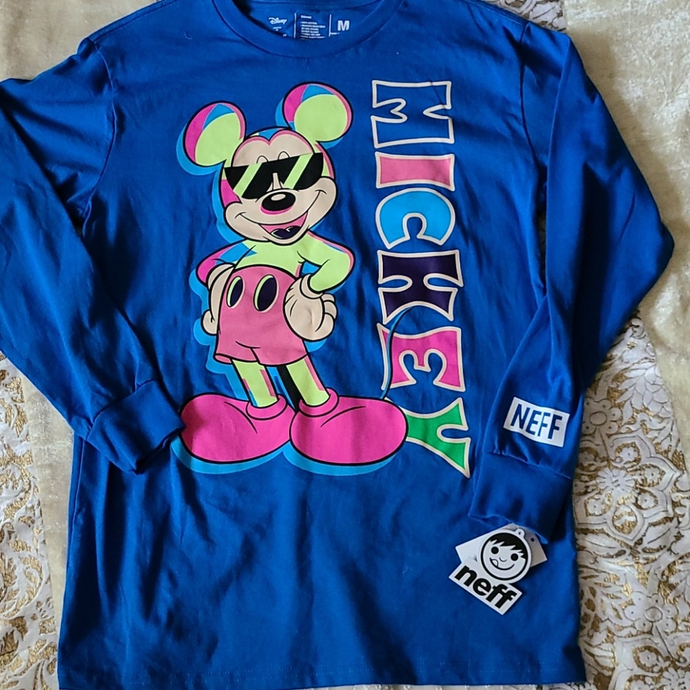 NEFF/Disney Mickey Long Sleeve Tee-Size M & L